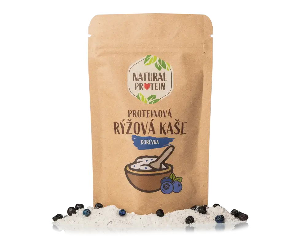 Proteinová rýžová kaše - Borůvka (60 g) 1 kus