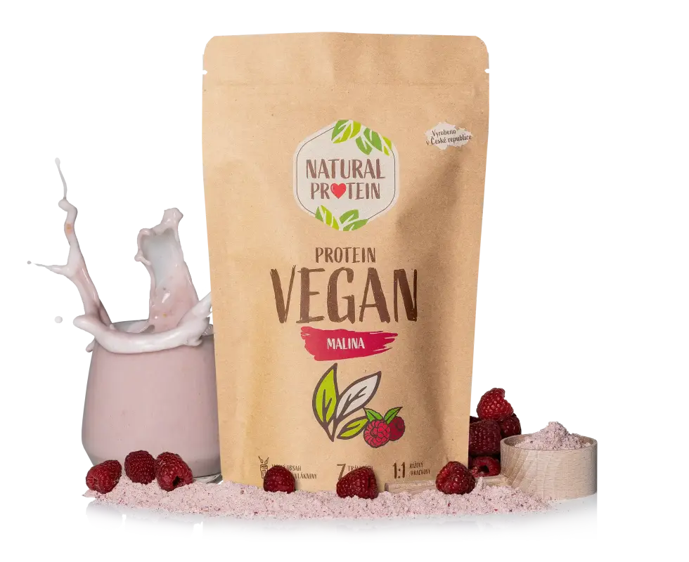 Veganský protein - Malina 1 kus