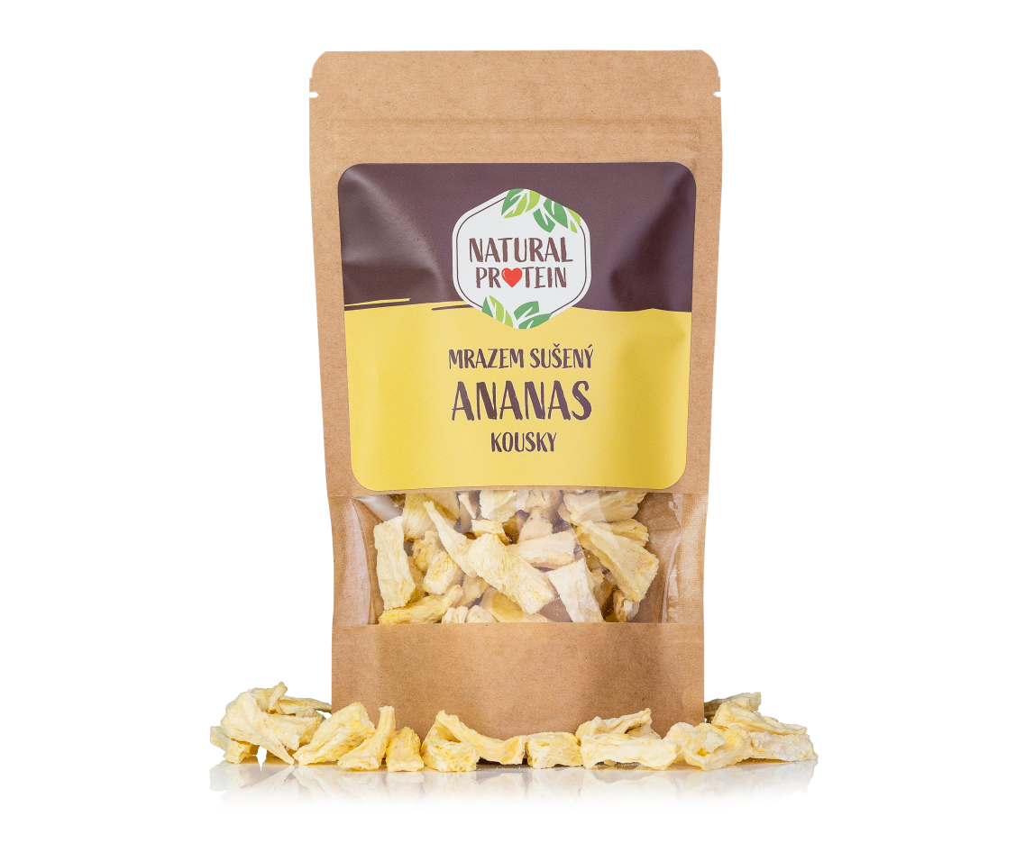 Mrazem sušený ananas kousky 1 kus